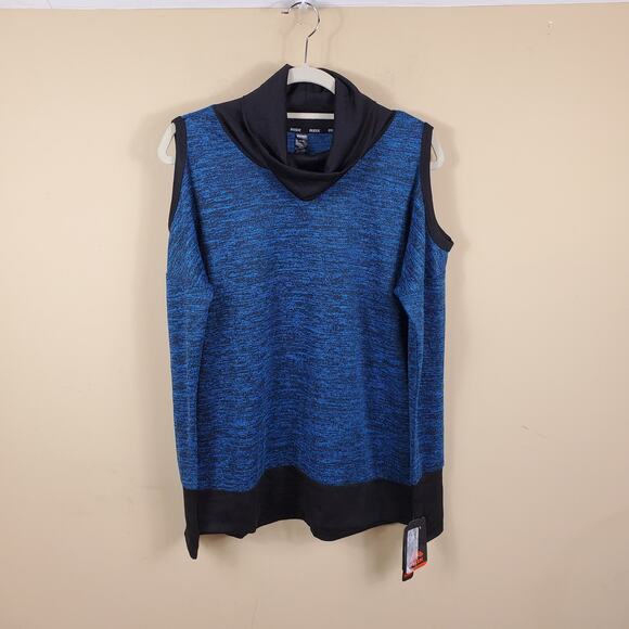 RBX Hacci Cowl Neck Cold Shoulder Pullover Size M - Picture 1 of 12